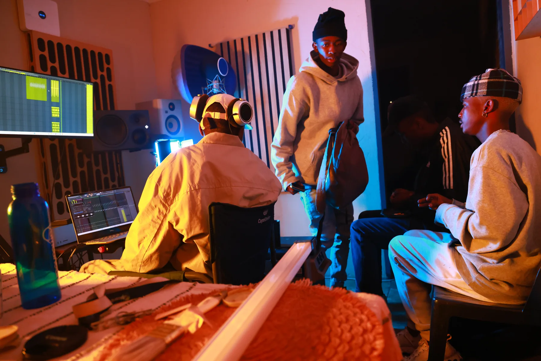 Studio collaborators at work